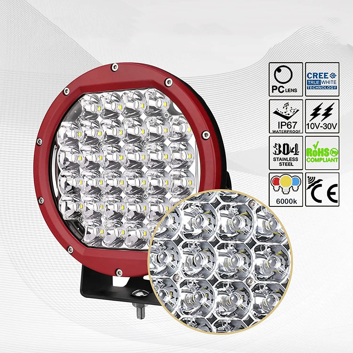 Luz de led super brilhante 96w para carro, luz para offroad, carro, condução, luz de bar
