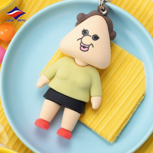 Longzhiyu พวงกุญแจสัตว์ PVC 3D ออกแบบได้เอง18ปีพวงกุญแจพลาสติกลายการ์ตูน - Product Image 2