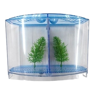 Thiết kế độc đáo Aquarium <span class=keywords><strong>Betta</strong></span> Fish Bowl chia 2 ngoài Acrylic Fish Tank dễ dàng để làm sạch Acrylic Tank - Product Image 1