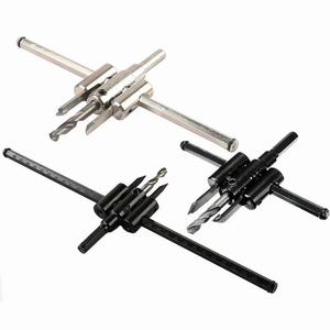 サークルホールソー調整可能ドリルビット120/200/300mmパイロットタイプウッドサークルホールソーカッターコードレス木工ツール