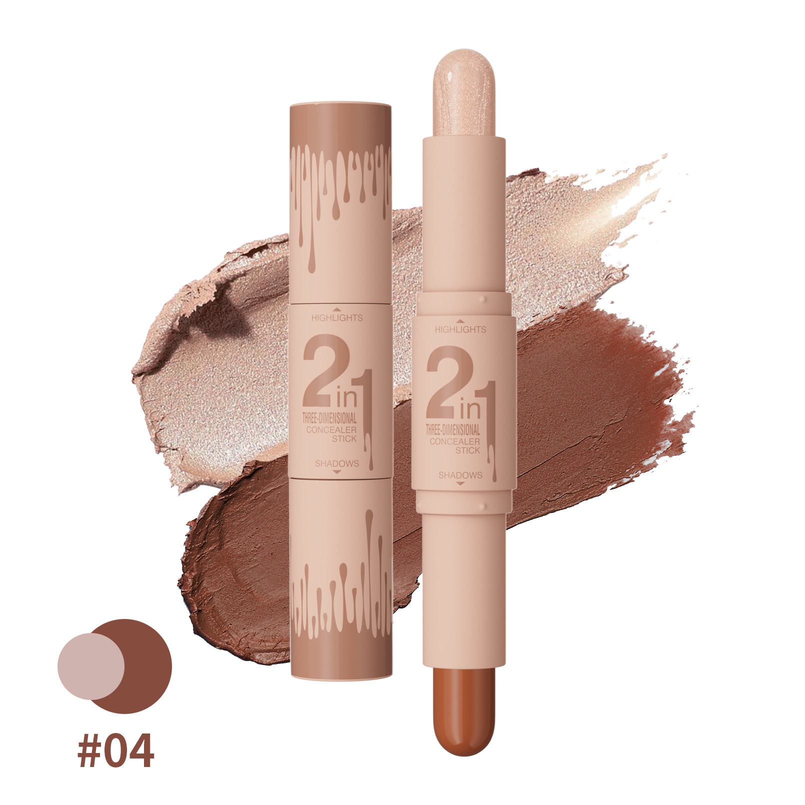 04#pearl white+dark brown