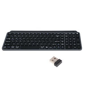 Venta al por mayor 2,4G + Teclado inalámbrico Bluetooth con teclas numéricas y teclas multimedia para PC/Tablet Compter/Teléfono móvil