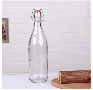 <span class=keywords><strong>Swing</strong></span> <span class=keywords><strong>Top</strong></span> chai thủy tinh vòng rõ ràng Glass Beer Bottle đối với nước giải khát 250ml 500ml 750ml 1000ml Glass Wine Bottle - Product Image 4