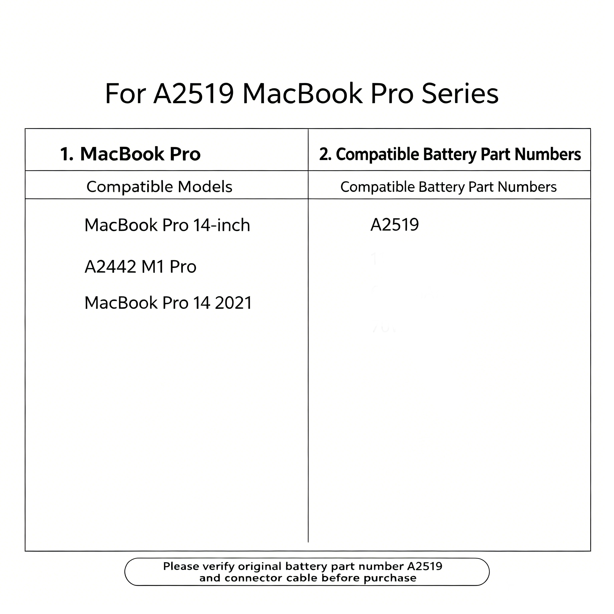 Para APPLE MacBook Pro de 14 pulgadas A2442 A2519 M1 Año 2021