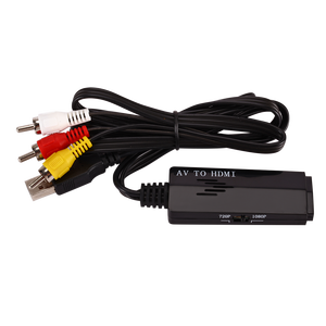 Mini compuesto RCA CVBS AV a HDMI Audio Video Adaptador convertidor PAL/NTSC con Cable de carga USB para pc xbox ps4 tv vh