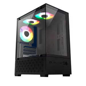 Wholesale Desktop <strong>Computer</strong> <strong>Case</strong> Power in Black and White Aluminum Alloy Style with Power Supply - Product Image 1