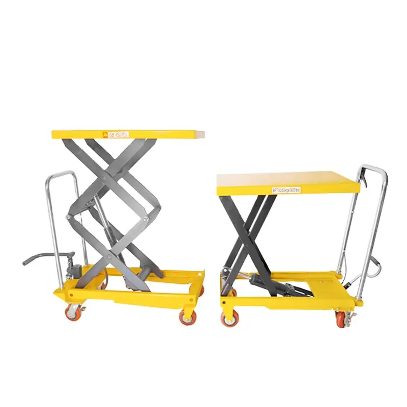Портативная Ручная гидравлическая подъемная платформа для вилочного погрузчика, небольшая ножница, 300 кг, 500 кг, подъемный стол