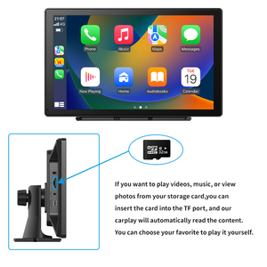 Nouveau <span class=keywords><strong>2025</strong></span> Écran de voiture portable universel 9 pouces Carplay BT Stéréo de voiture sans fil Android Auto Tableau de bord WiFi Carplay Lecteur multimédia de voiture Mp5 - Product Image 5