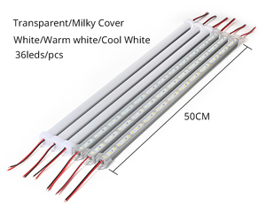 50CM 100CM <strong>LED</strong> Bar Light 5730 5630 36LEDs DC12V Hard <strong>LED</strong> Strip Bar Light 5730 with U Aluminium Shell +pc Cover - Product Image 3