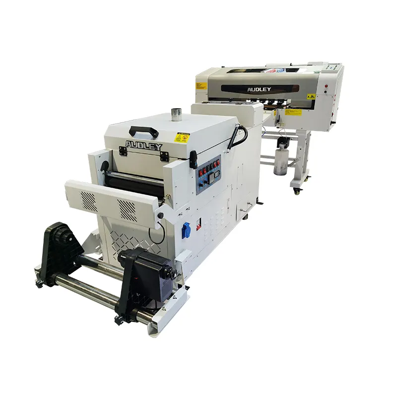 Stampante DTF formato A3 con agitatore per polvere e asciugatrice 2 teste XP600 o testine i3200 stampante a pellicola a trasferimento diretto da 30cm per T-shirt