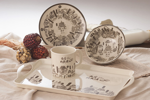餐厅用多功能矩形托盘，带手柄装饰三聚氰胺托盘 - Product Image 6