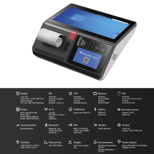 11.6 Inch 4G Network NFC <strong>Android</strong> Pos System Terminal All <strong>in</strong> One Tablet Pos Machine Touch Screen <strong>Built</strong>-<strong>in</strong> 80mm Thermal <strong>Printer</strong> - Product Image 2