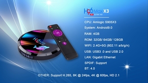 Ott Cheap Amlogic S905x3 Dual Band Wifi H96 Max Smart 4k 8k <strong>Stb</strong> 4gb 32gb <strong>Support</strong> youtube Android Tv Box - Product Image 5