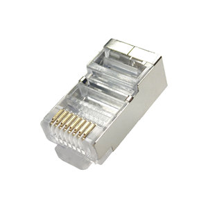 Blindado RJ 45 8 Pin Cat 5 Jack Ethernet Red chapada en oro STP FTP 8P8C Cat5e RJ45 Conector Enchufe modular - Product Image 2