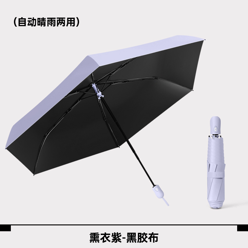 ผ้าเคลือบสีดำ ด้ามจับสีม่วงลาเวนเดอร์