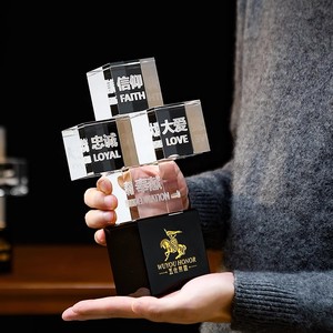 テクノロジーセンストロフィー金融デザイン業界クリエイティブ分子モデルトロフィーカスタマイズクリスタルトロフィーカスタマイズ - Product Image 4