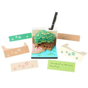 Juego de notas adhesivas de escritorio Rectangular, promoción, caja acrílica, Bloc de notas con logotipo personalizado - Product Image 4