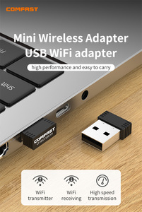 Comfast computer hardware e software CF-WU710N schede di rete V4 Mini usb flash drive adattatore wifi ethernet per Pc 150Mbps nero - Product Image 2