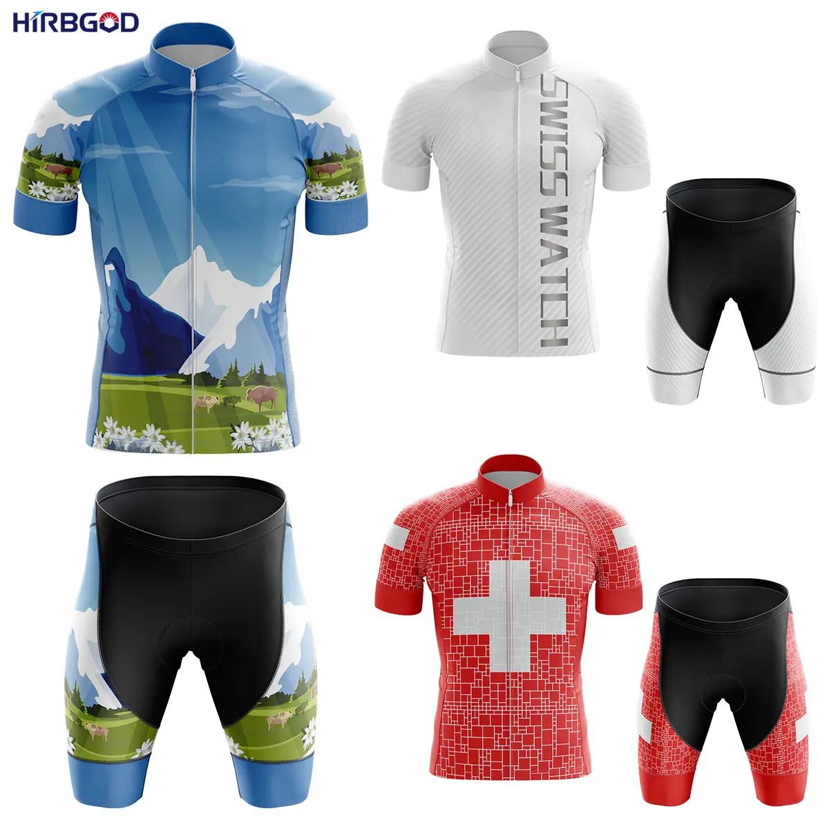 HIRBGOD-Conjunto de ciclismo profesional para hombre, calidad Original, camisetas para bicicleta de carretera, pantalones cortos