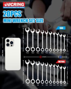 Small Wrench <strong>Set</strong> <strong>20</strong> Pcs Mini Metric and SAE Ignition Wrench <strong>Set</strong> for Motorcycle and Bicycle Repair Tools Easy to Carry
