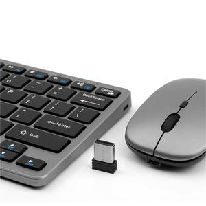Juego de teclado inalámbrico recargable X522, teclado y ratón inalámbricos portátiles ultrafinos para PC, ordenador de escritorio, portátil - Product Image 2