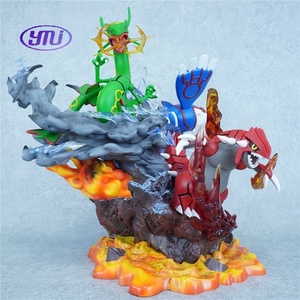 Pokemoned Hoenn伝説のRayquaza <span class=keywords><strong>Groudon</strong></span> Kyogre LEDエボリューションシーンフィギュア箱入りコレクター