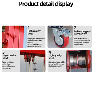 Nuovo 2.5M elettrico ponteggio elevatore automatico pieghevole piattaforma di sollevamento in metallo per la costruzione di interni esterni - Product Image 3
