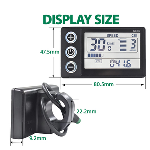 Computador de bicicleta S866 <span class=keywords><strong>Digital</strong></span> com preto branco LCD velocidade quilometragem Display para ciclismo de estrada Feito de liga de alumínio - Product Image 2
