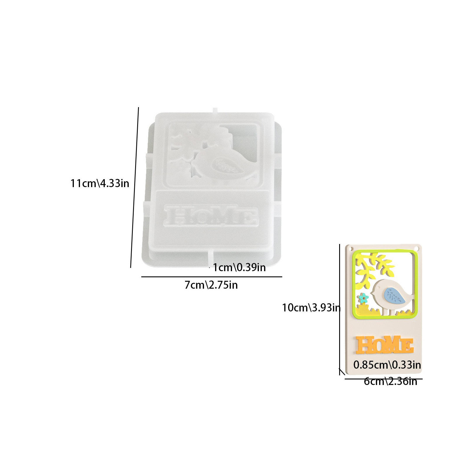 Moule en silicone HOME blanc