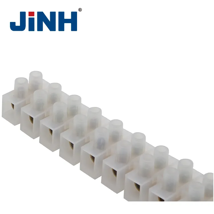 JINH Hot Selling 3A-150A 12P Terminal Strip H/U Type White and Black Electrical Wire Connector
