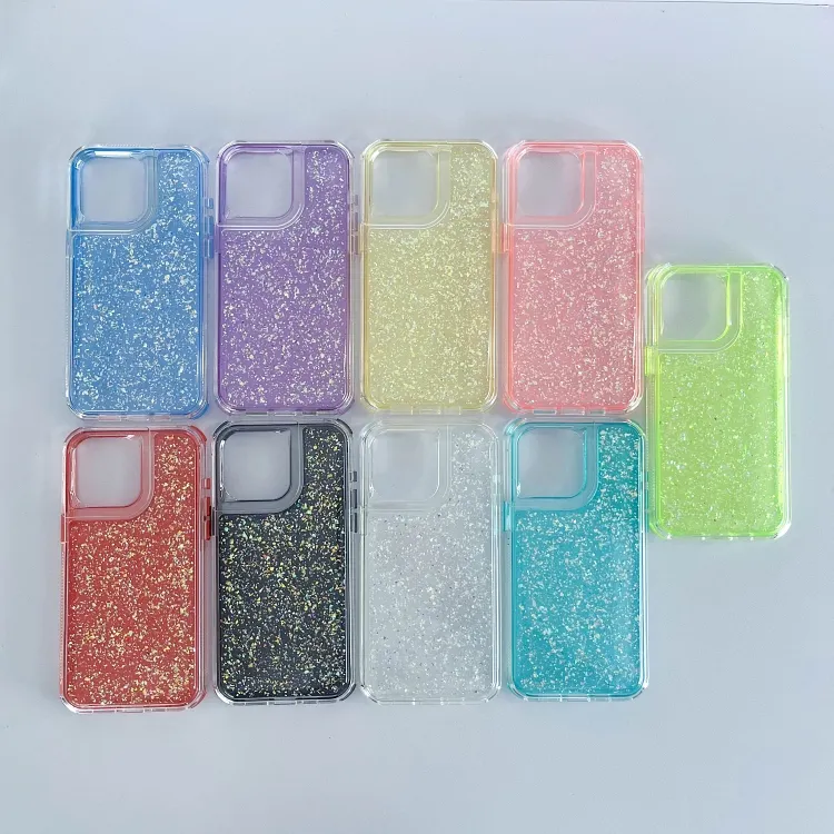 2-In-1 Nail Polish Glue Cell Phone Case for iPhone Samsung Xiaomi