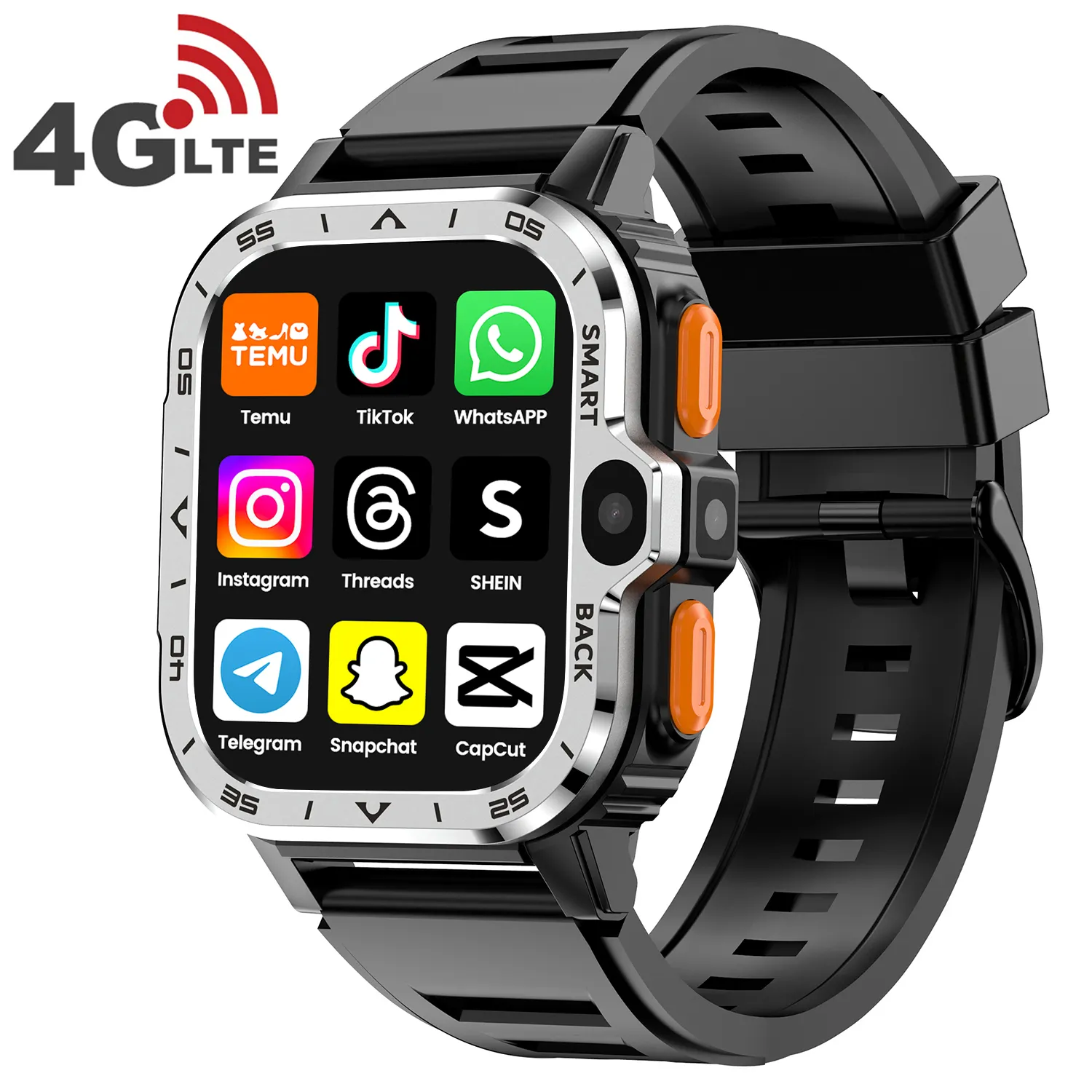 VALDUS Android 4G Sim Card Mobile Phone Smartwatch S8 Ultra S9 GPS WIFI Dual Video Camera Men Fashion hombre PGD Smart Watch