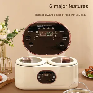 110V/220V全自動スマート予約二層電気鍋 & 炊飯器多機能家庭用スキレット - Product Image 4