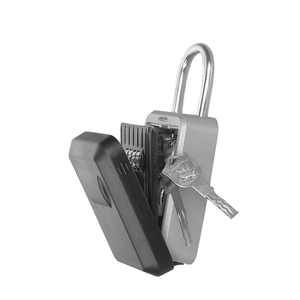 Tragbare 4-stellige Kombination Rücksetzbarer Code Schlüssels chloss Box Wasserdicht Innen Außen Abnehmbarer Schäkel Wand halterung - Product Image 4