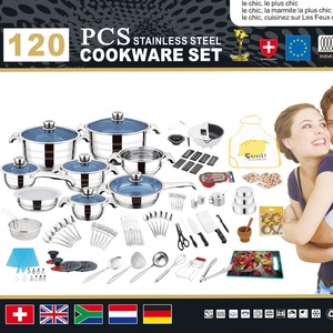 120pcs Stainless Steel Cooking Pots and Pans Cookware <strong>Set</strong> With Tools and Utensils - Product Image 4