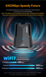 COMFAST BE6500 IEEE802.11BE USB3.0 RTL8912AU Chipset scheda di rete del Computer WiFi7 adattatore Dongle - Product Image 4