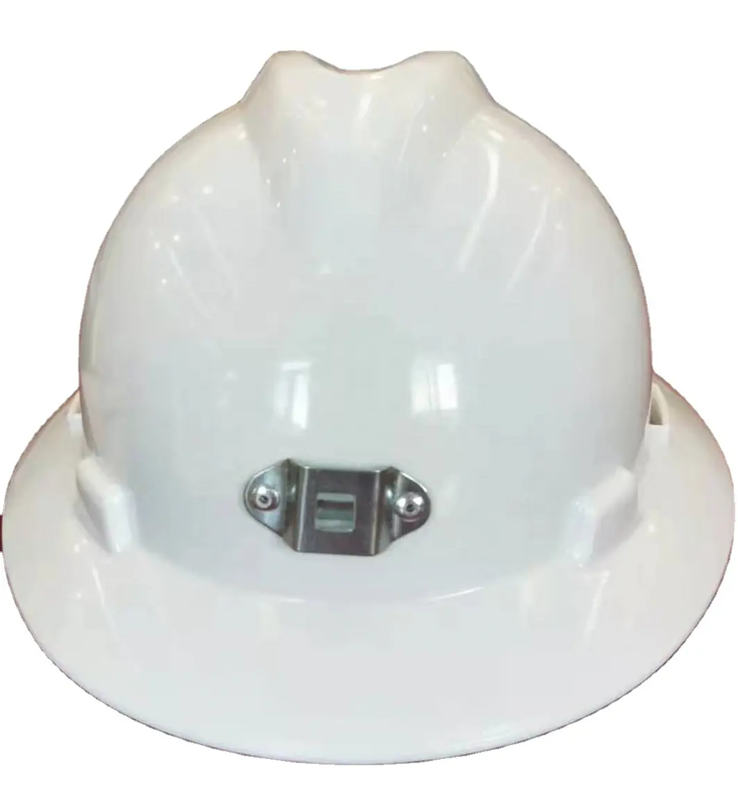 Casco de seguridad para trabajadores de minería, instalación de gancho de lámpara, vaquero, ala completa, CE y ANSI, estándar