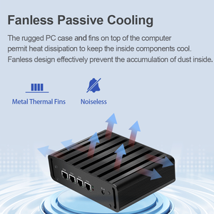 N100 impresa casa Fanless Mini PC Firewall Server di rete 4 LAN 2.5G Intel I225V Ethernet Nic Pfsense Router Gateway - Product Image 2