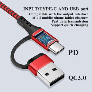 Cantell yüksek kalite çok fonksiyonlu veri kablosu 5 in 1 kablo USB A mikro tip c usb kablosu için tüm cep telefonları telefon - Product Image 3