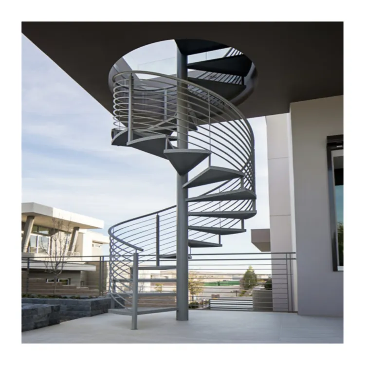 Escalera de Caracol de promoción Prima para interior Prima construcción patio de recreo escaleras de caracol superior estante de escalera de caracol