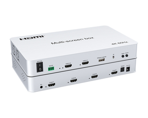 Caja multipantalla 4K punto a punto, 2 entradas HDMI y 4 salidas HDMI para pantalla LCD, modo de empalme múltiple