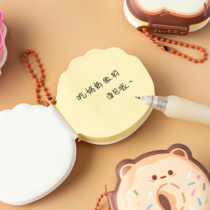 Cute Cartoon Portable Mini <strong>Notebook</strong> Decompress Relief Pinch Sticky <strong>Notes</strong> Students Portable Preparation Sticky <strong>Notes</strong> <strong>with</strong> Chain - Product Image 3