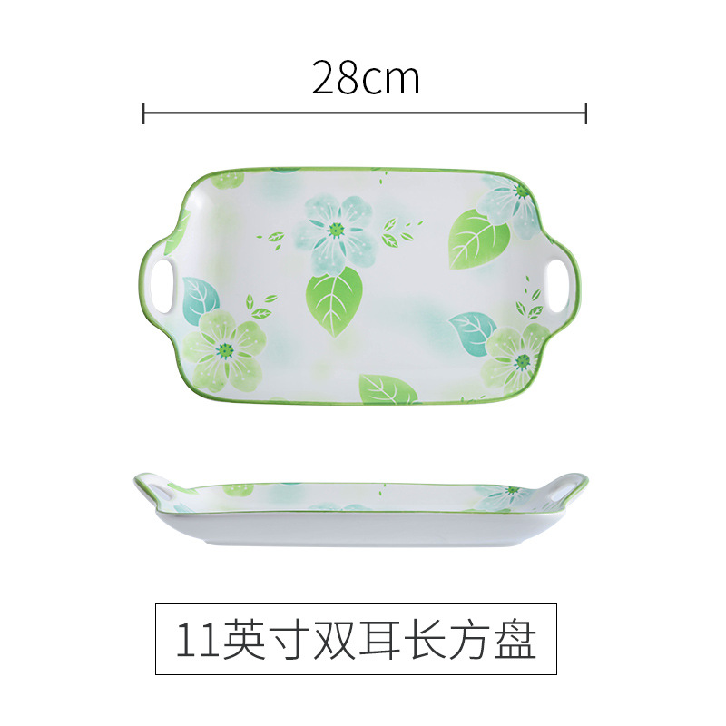 Early summer double ear square plate
