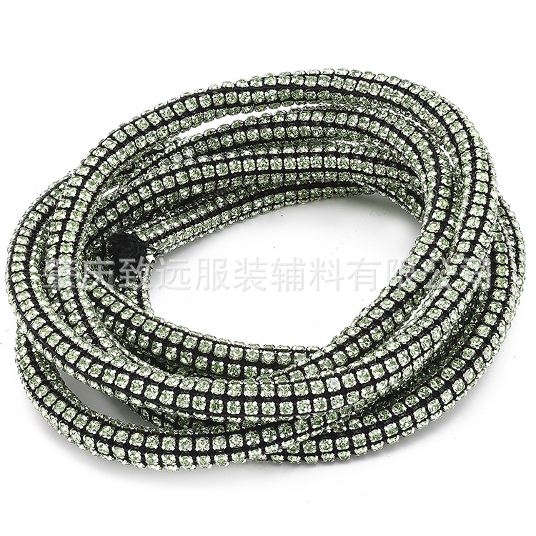 Garra de cuerda negra diamante verde claro