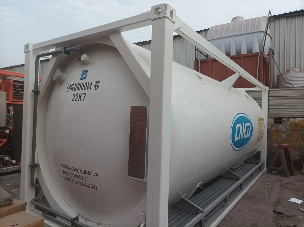 Conteneurs de stockage en acier inoxydable T75 Réservoir de transport de CO2 liquide de 20 pieds