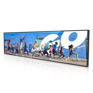Ultra Wide Shelf Edge Advertising Digital Signage Monitor Type Stretched Bar <strong>LCD</strong> <strong>Display</strong> Screen <strong>with</strong> CMS <strong>Software</strong> - Product Image 1