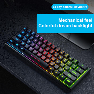 Leadingplus <strong>Custom</strong> Potable 61 <strong>Keys</strong> Mini Teclado Gamer Ergonomic RGB USB Wire <strong>Computer</strong> Gaming <strong>Keyboard</strong> - Product Image 2
