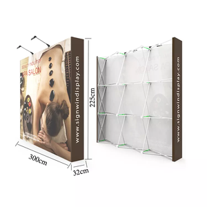 商展横幅支架铝框定制印花织物折叠背景弹出式展位展示架 - Product Image 4