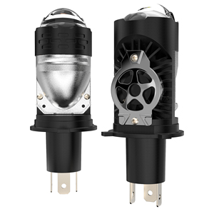 Süper parlak Mini projektör Led 3 Lens H4 110W far ampulü Led projektör Lens motosiklet veya arabalar için lazer ışığı ile - Product Image 2