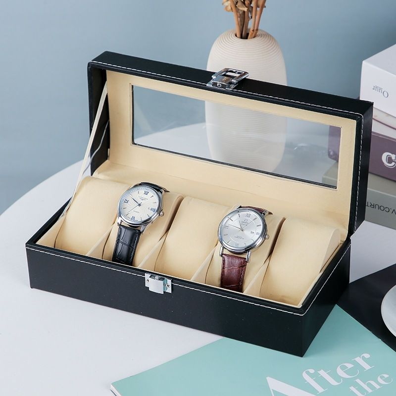 5-piece watch box, beige - quality guaranteed